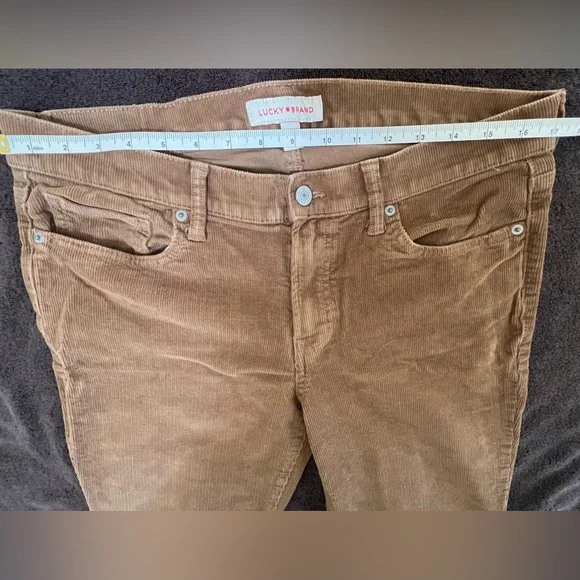Lucky Brand Tan Corduroy High-Rise/Boot cut Jeans. Women’s Size 12/31. - Picture 9 of 10